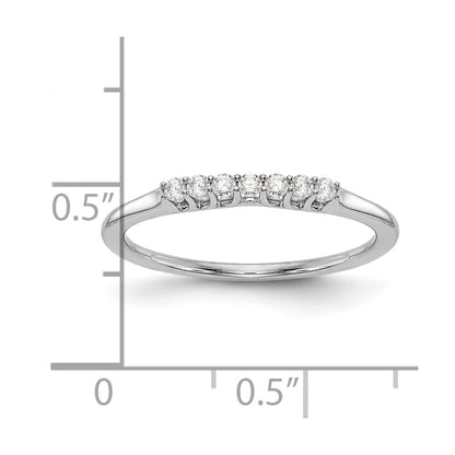 14K White Gold Real Diamond Wedding Band