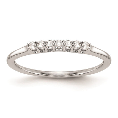 14K White Gold Real Diamond Wedding Band