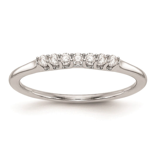14K White Gold Real Diamond Wedding Band