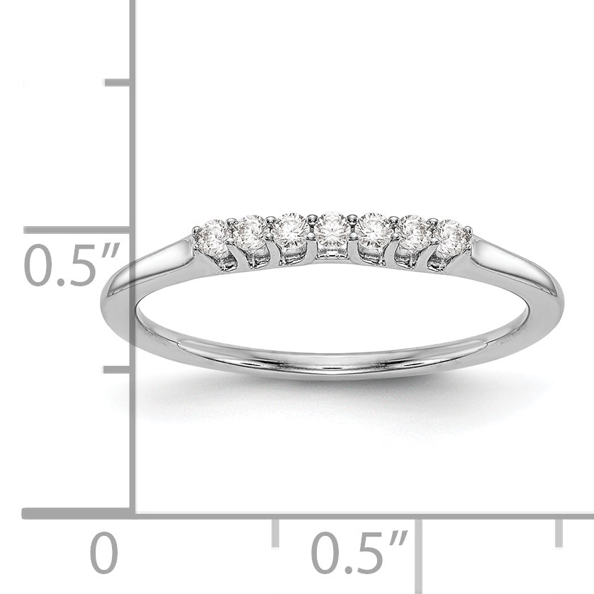 0.10ct. CZ Solid Real 14K White Gold Wedding Wedding Band Ring
