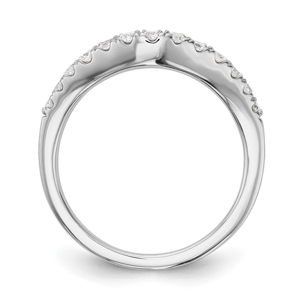 14K White Gold Real Diamond Wedding Band