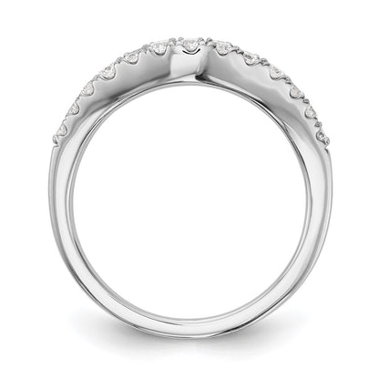 14K White Gold Real Diamond Wedding Band