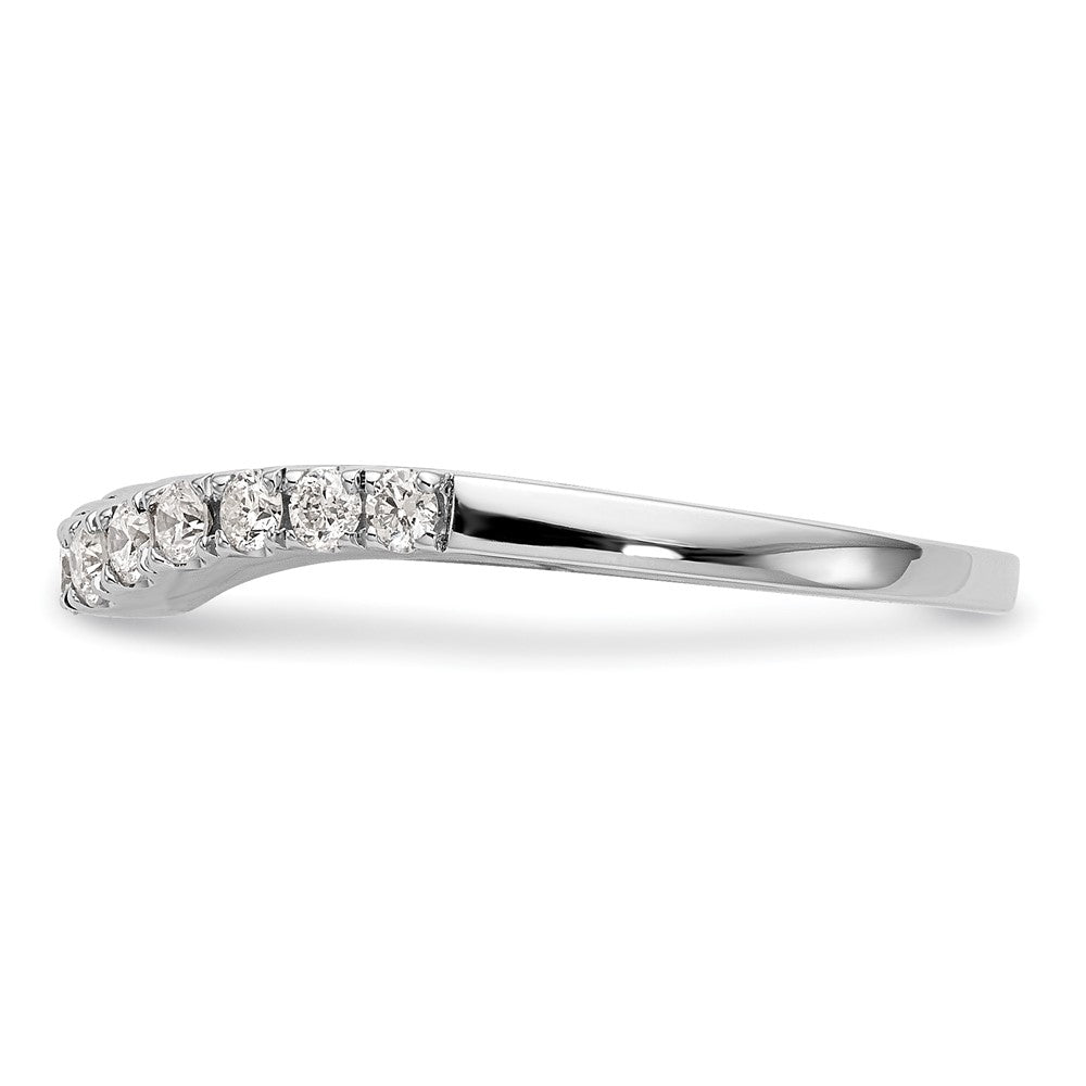 14K White Gold Real Diamond Wedding Band