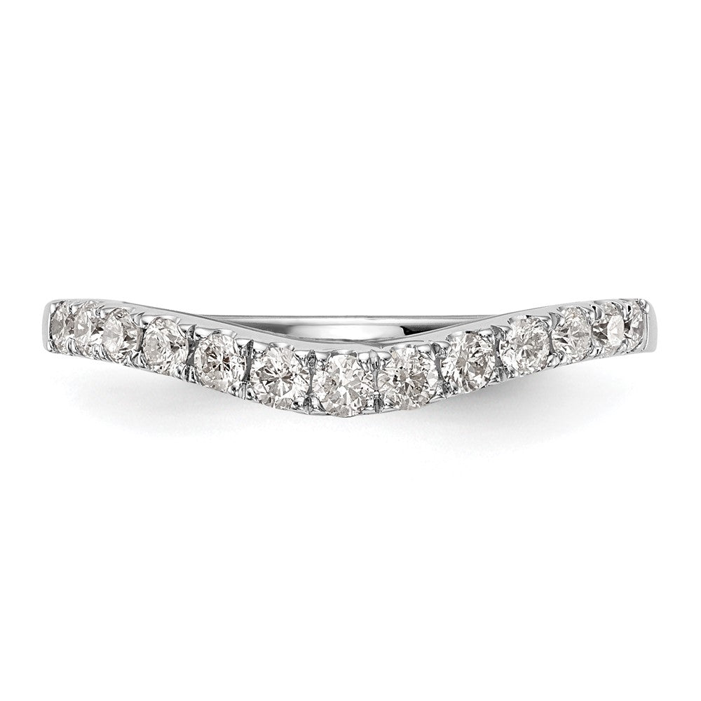 14K White Gold Real Diamond Wedding Band