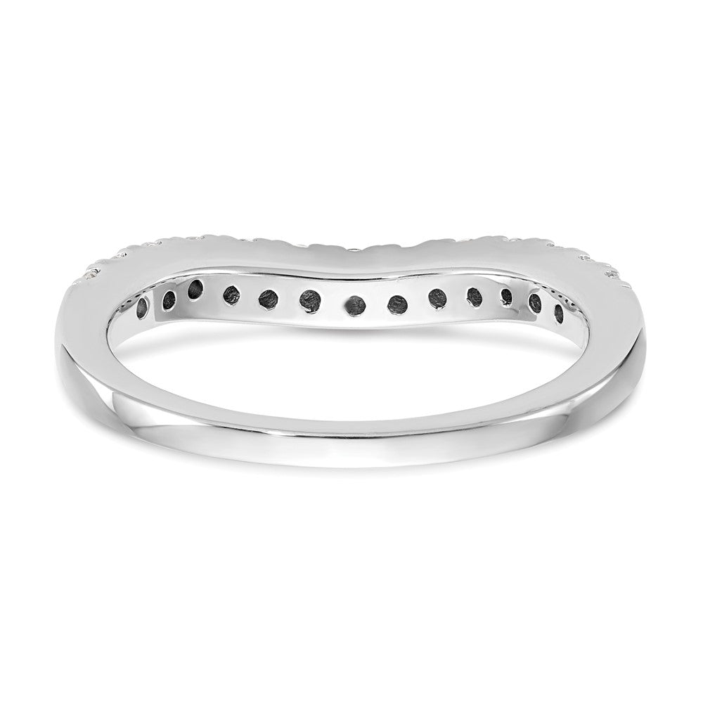 14K White Gold Real Diamond Wedding Band