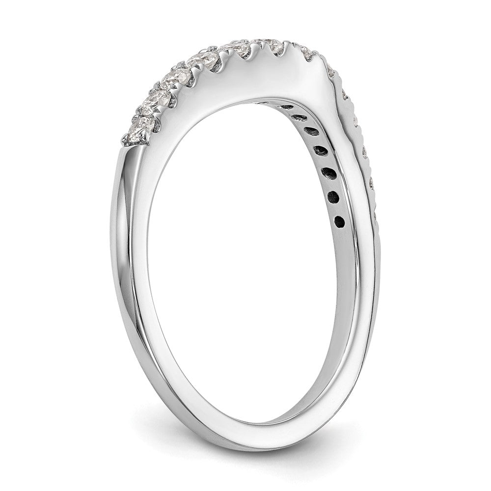 14K White Gold Real Diamond Wedding Band