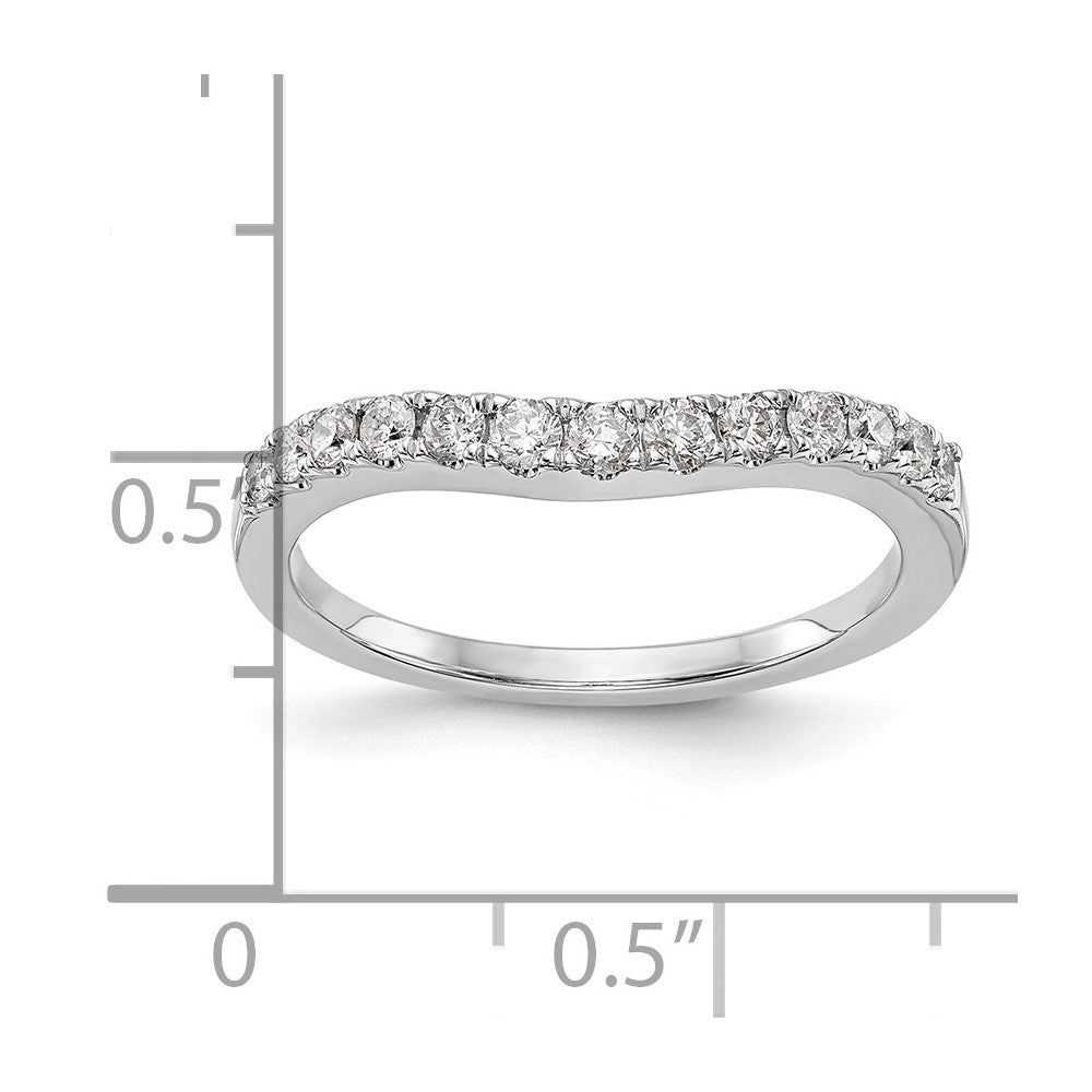 14K White Gold Real Diamond Wedding Band