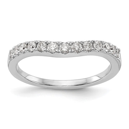 14K White Gold Real Diamond Wedding Band