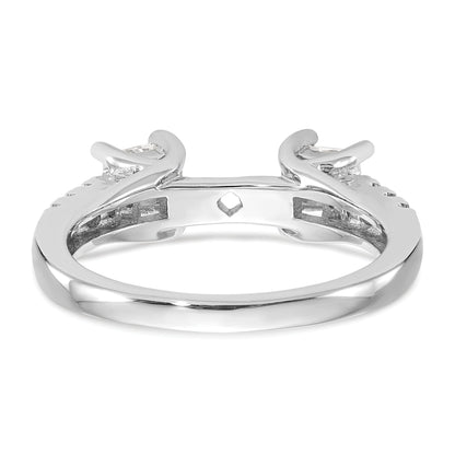 0.85ct. CZ Solid Real 14K White Gold 3-Stone Peg Set Engagement Ring