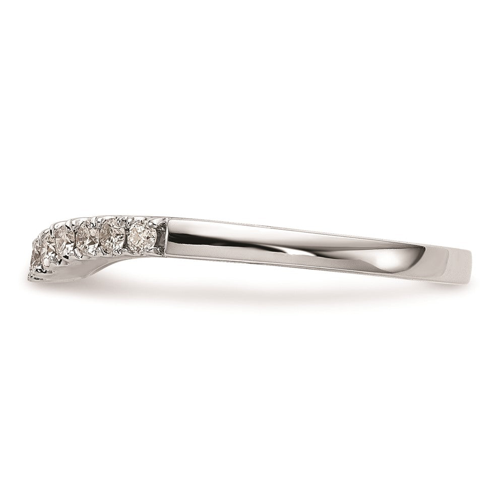 14K White Gold Real Diamond Wedding Band