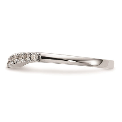 14K White Gold Real Diamond Wedding Band