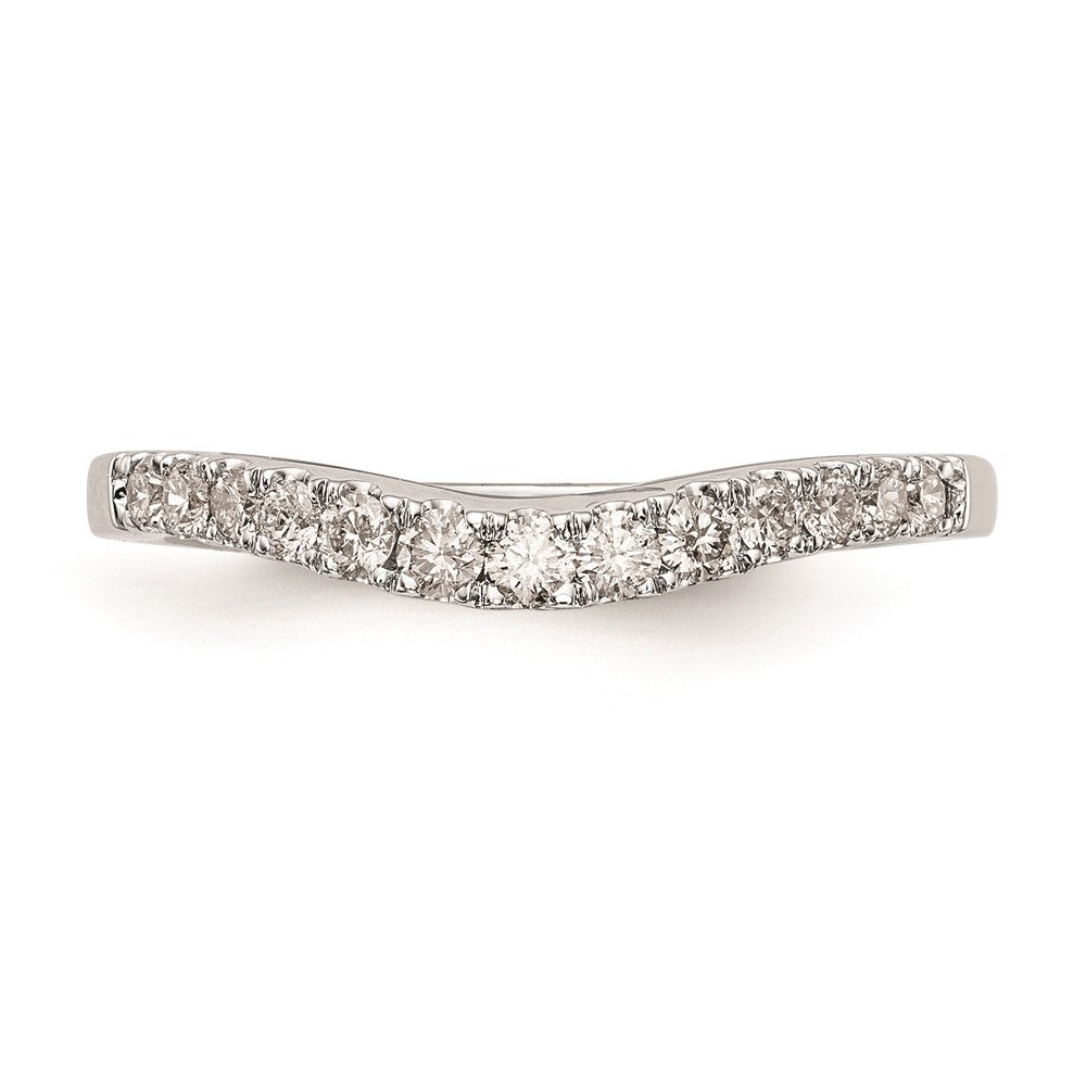 14K White Gold Real Diamond Wedding Band