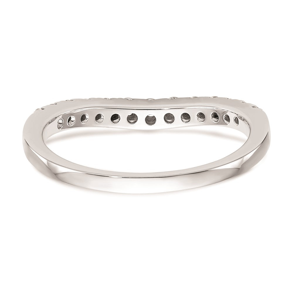 14K White Gold Real Diamond Wedding Band