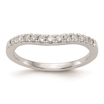 14K White Gold Real Diamond Wedding Band