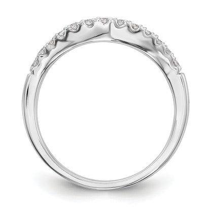 0.38ct. CZ Solid Real 14K White Gold Wedding Wedding Band Ring