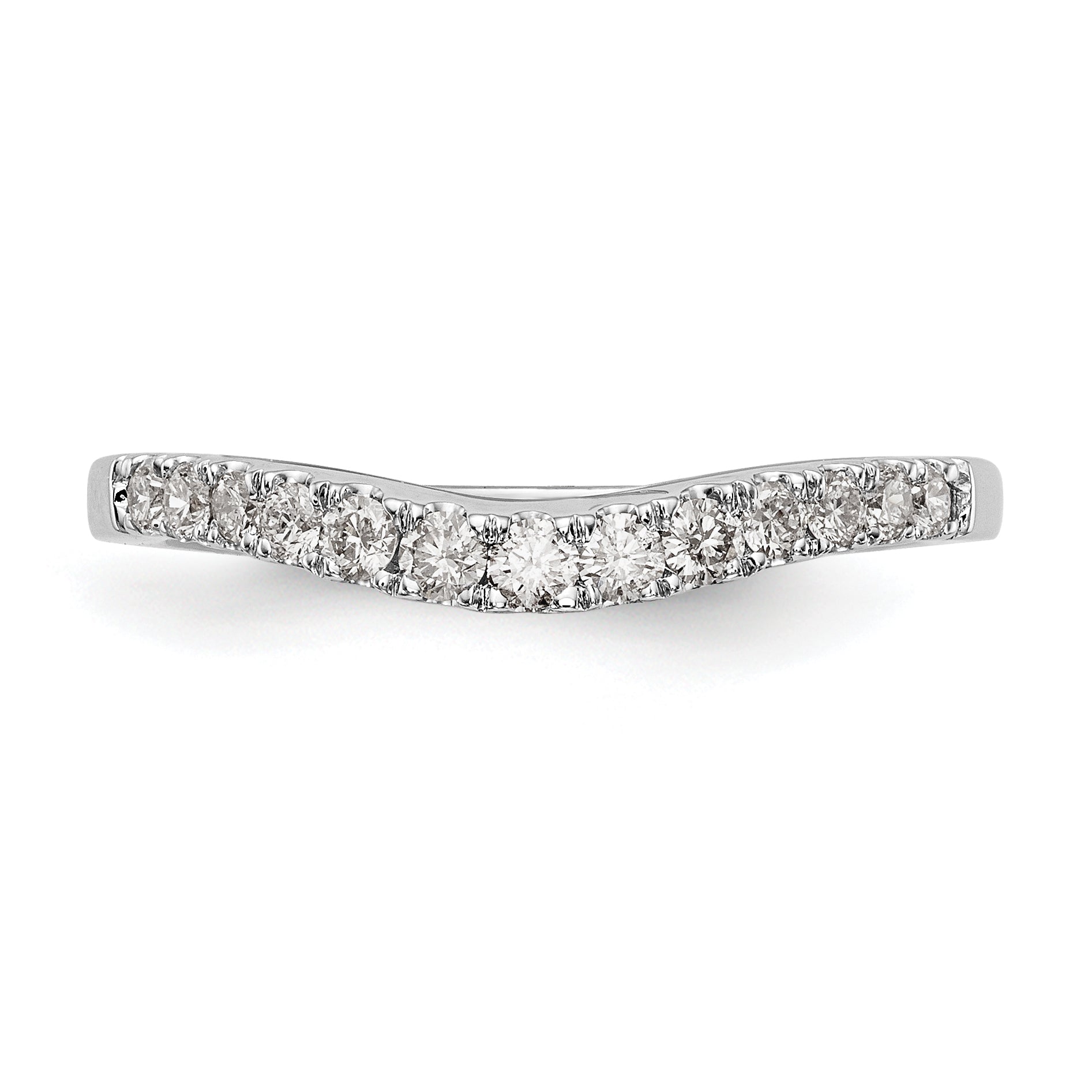 0.38ct. CZ Solid Real 14K White Gold Wedding Wedding Band Ring
