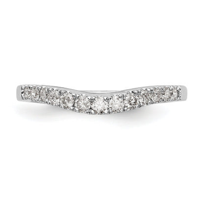 0.38ct. CZ Solid Real 14K White Gold Wedding Wedding Band Ring