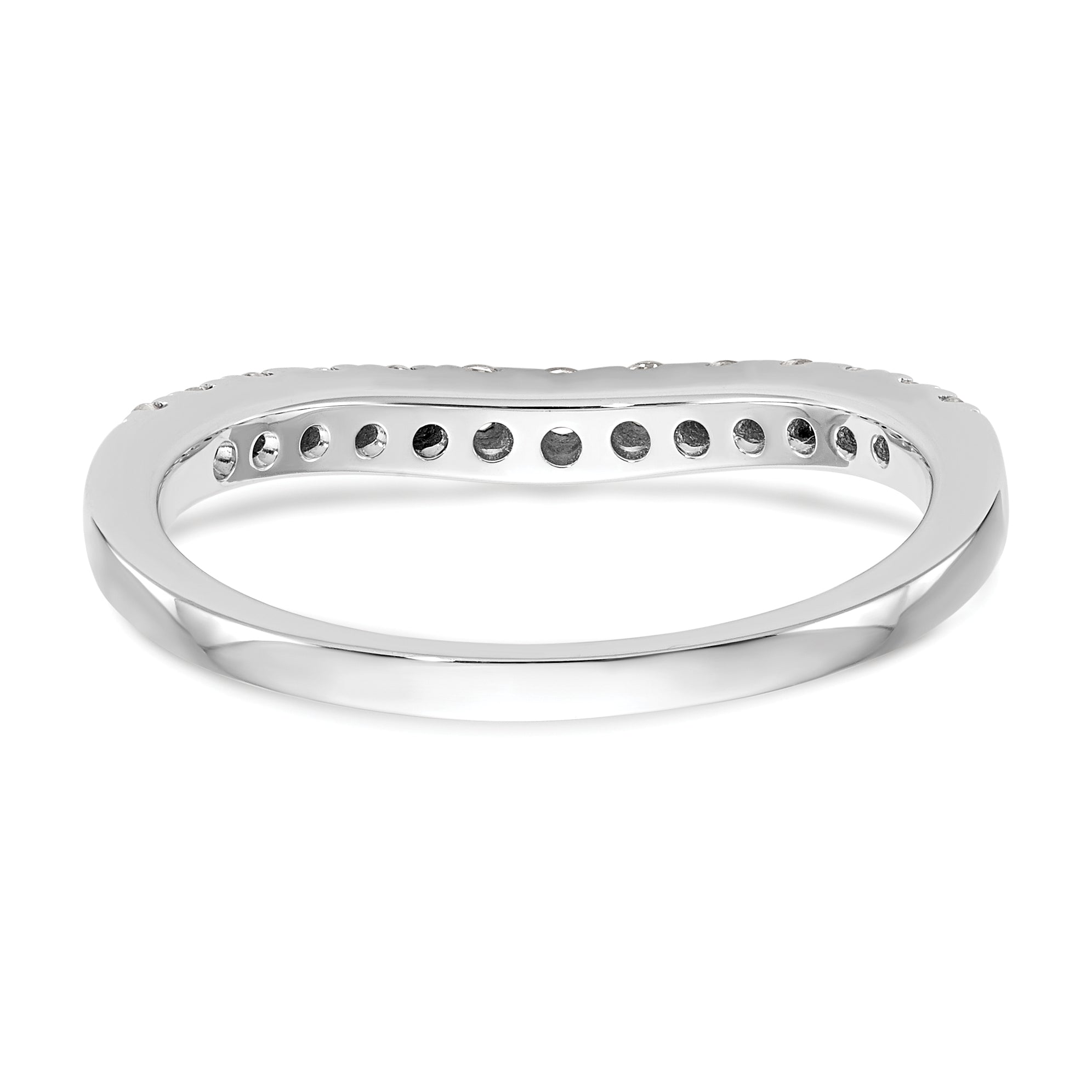 0.38ct. CZ Solid Real 14K White Gold Wedding Wedding Band Ring