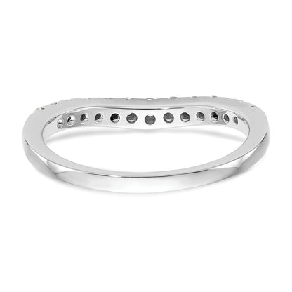 0.38ct. CZ Solid Real 14K White Gold Wedding Wedding Band Ring