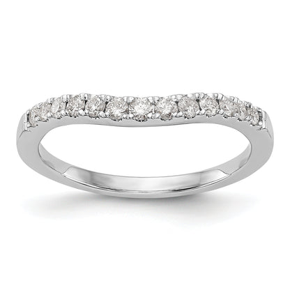 0.38ct. CZ Solid Real 14K White Gold Wedding Wedding Band Ring