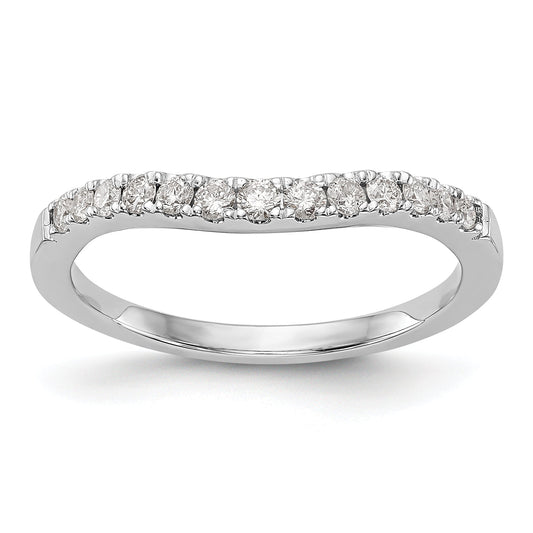 0.38ct. CZ Solid Real 14K White Gold Wedding Wedding Band Ring