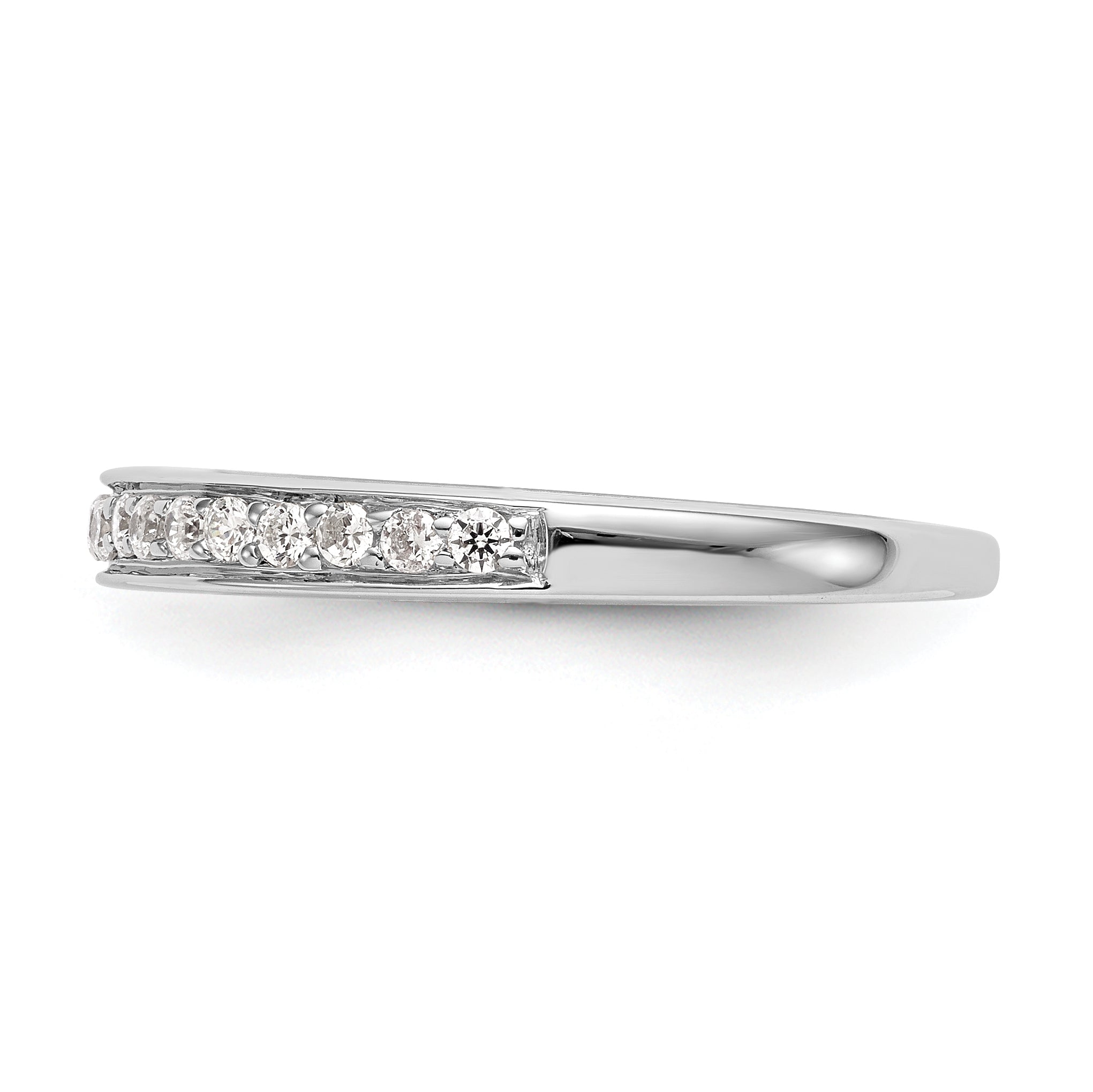 0.30ct. CZ Solid Real 14K White Gold Wedding Wedding Band Ring