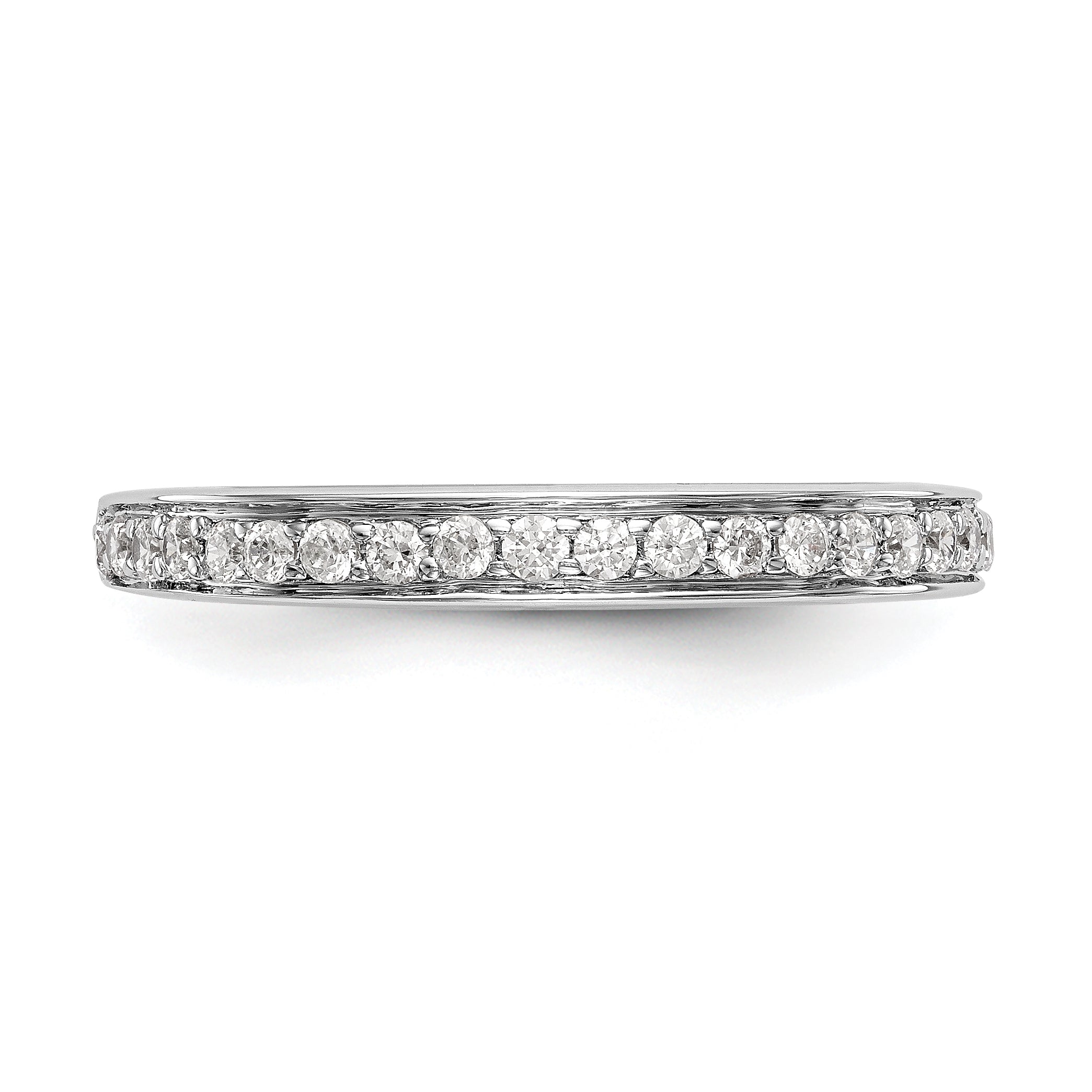 0.30ct. CZ Solid Real 14K White Gold Wedding Wedding Band Ring