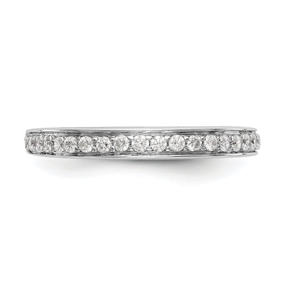 0.30ct. CZ Solid Real 14K White Gold Wedding Wedding Band Ring