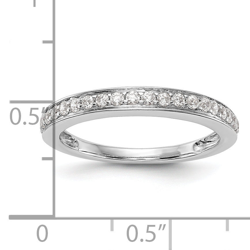 0.30ct. CZ Solid Real 14K White Gold Wedding Wedding Band Ring
