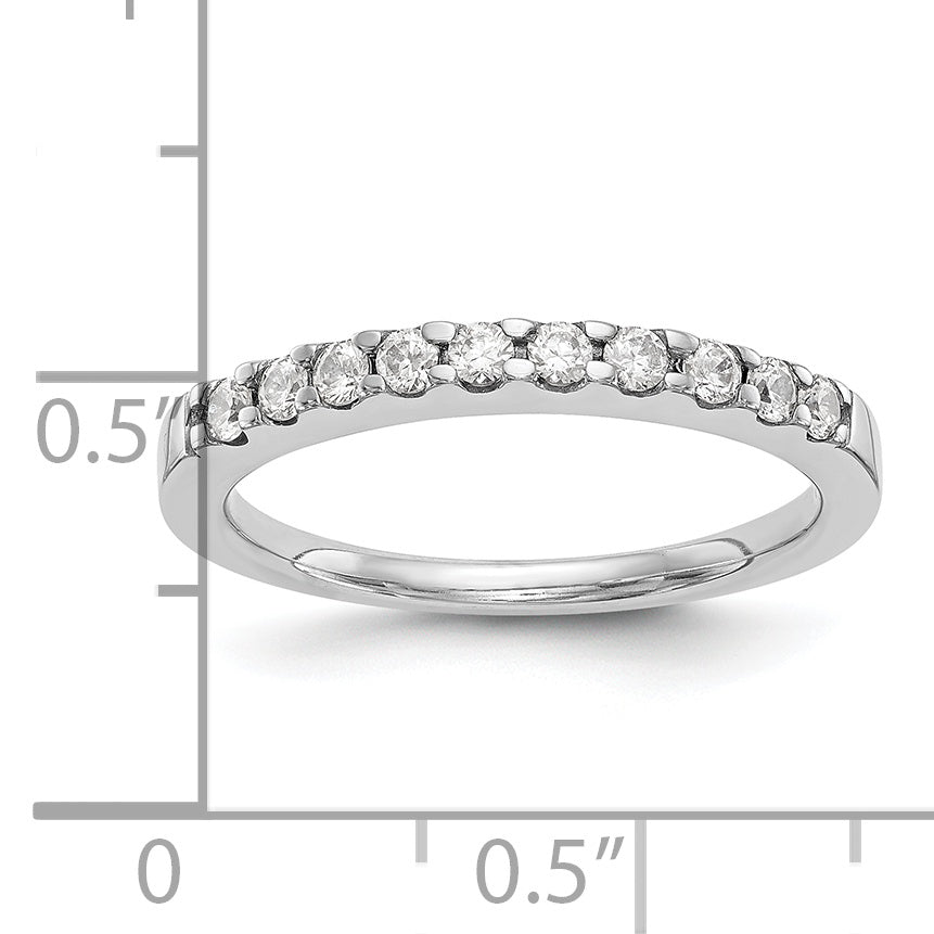 0.30ct. CZ Solid Real 14K White Gold Wedding Wedding Band Ring