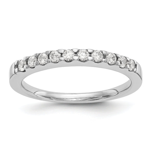 0.30ct. CZ Solid Real 14K White Gold Wedding Wedding Band Ring