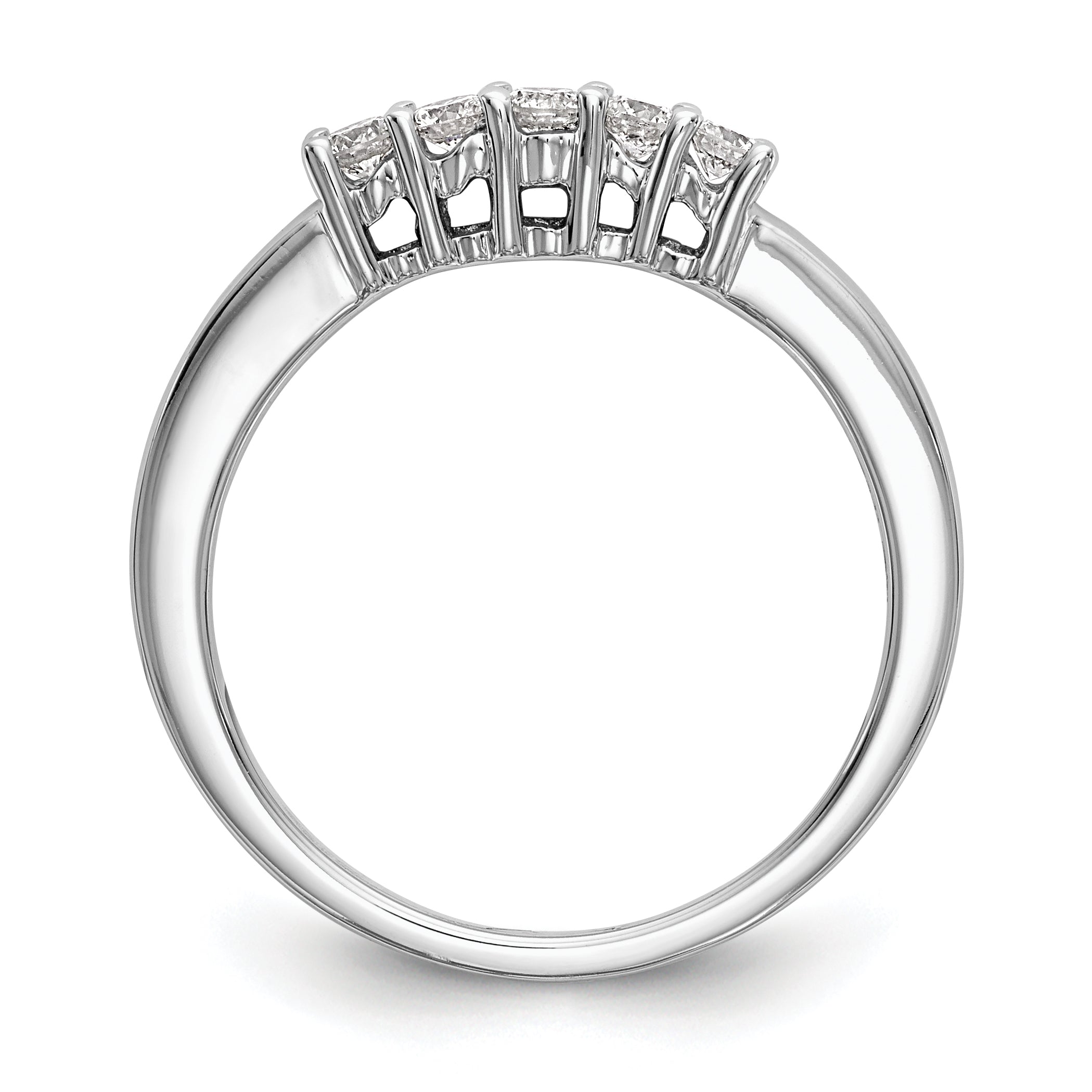 0.25ct. CZ Solid Real 14K White Gold Wedding Wedding Band Ring