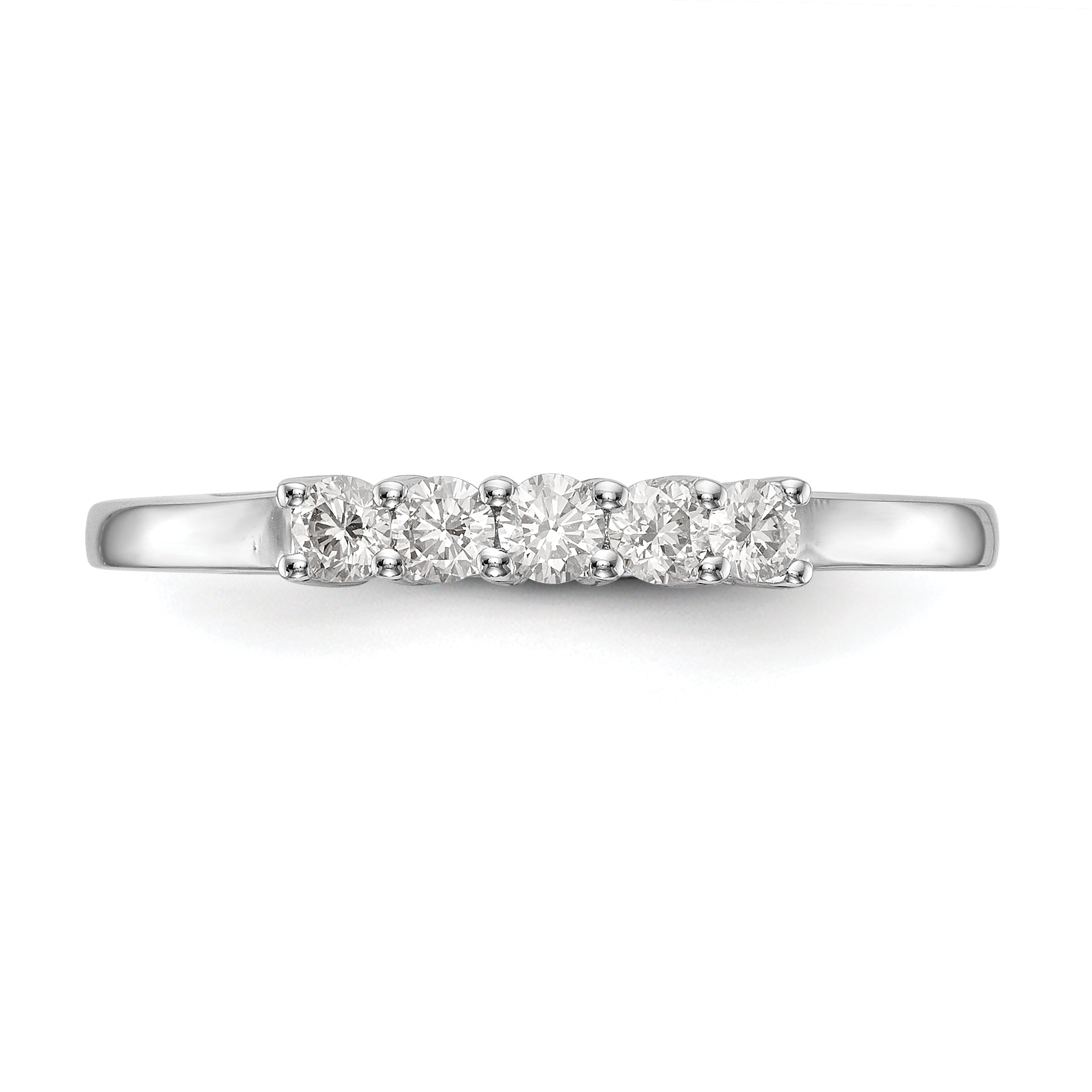 0.25ct. CZ Solid Real 14K White Gold Wedding Wedding Band Ring