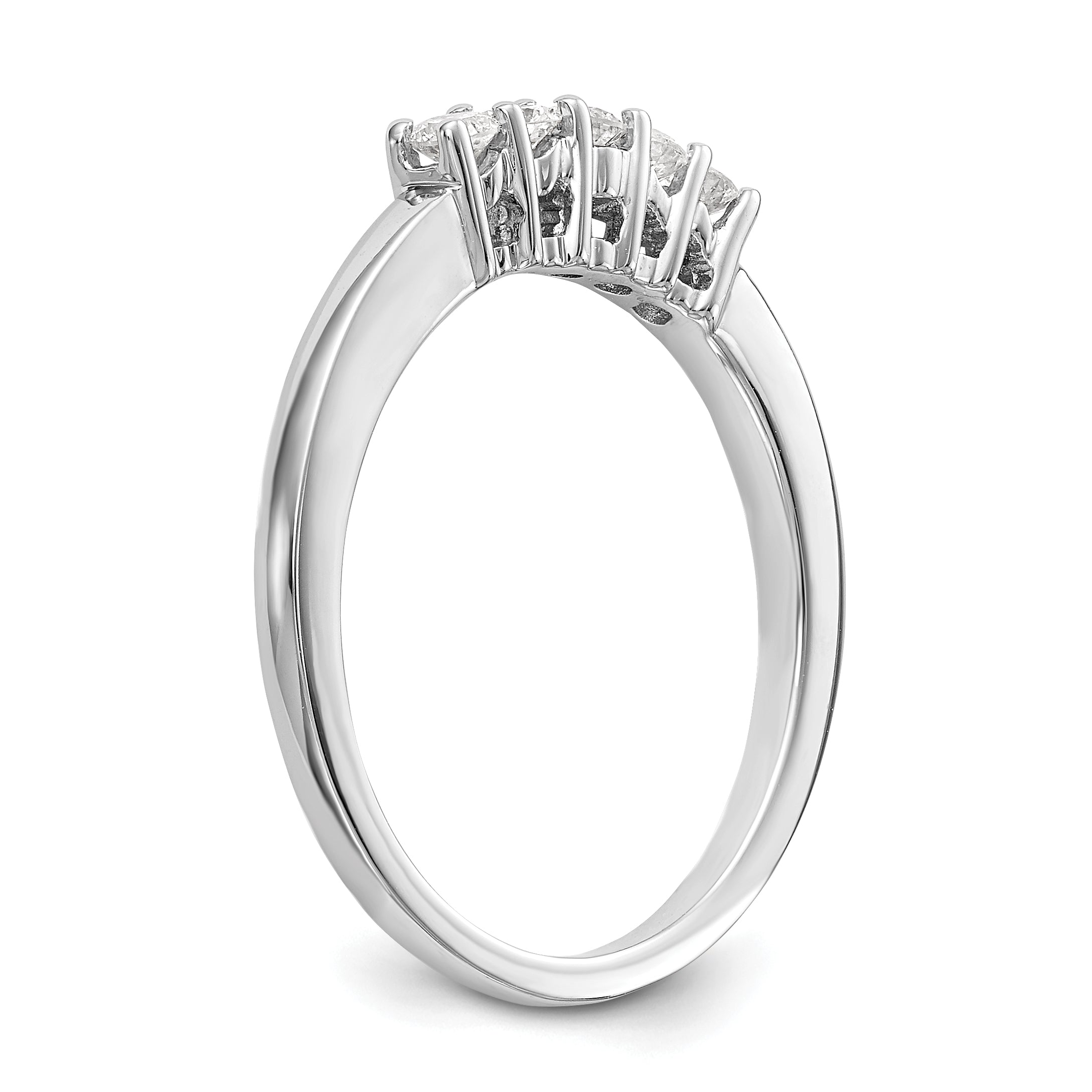 0.25ct. CZ Solid Real 14K White Gold Wedding Wedding Band Ring