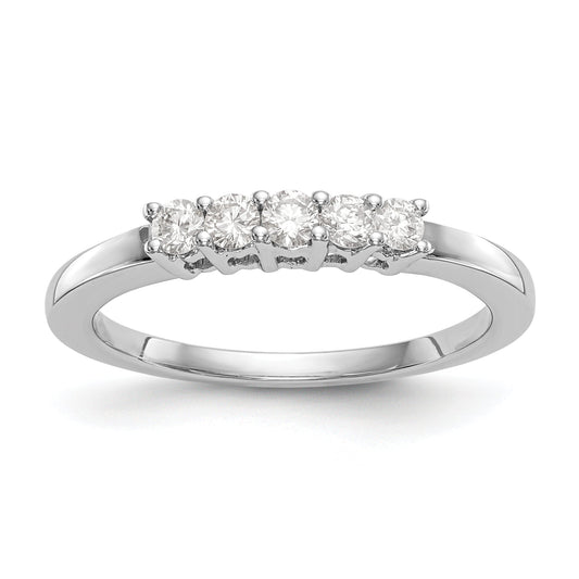0.25ct. CZ Solid Real 14K White Gold Wedding Wedding Band Ring