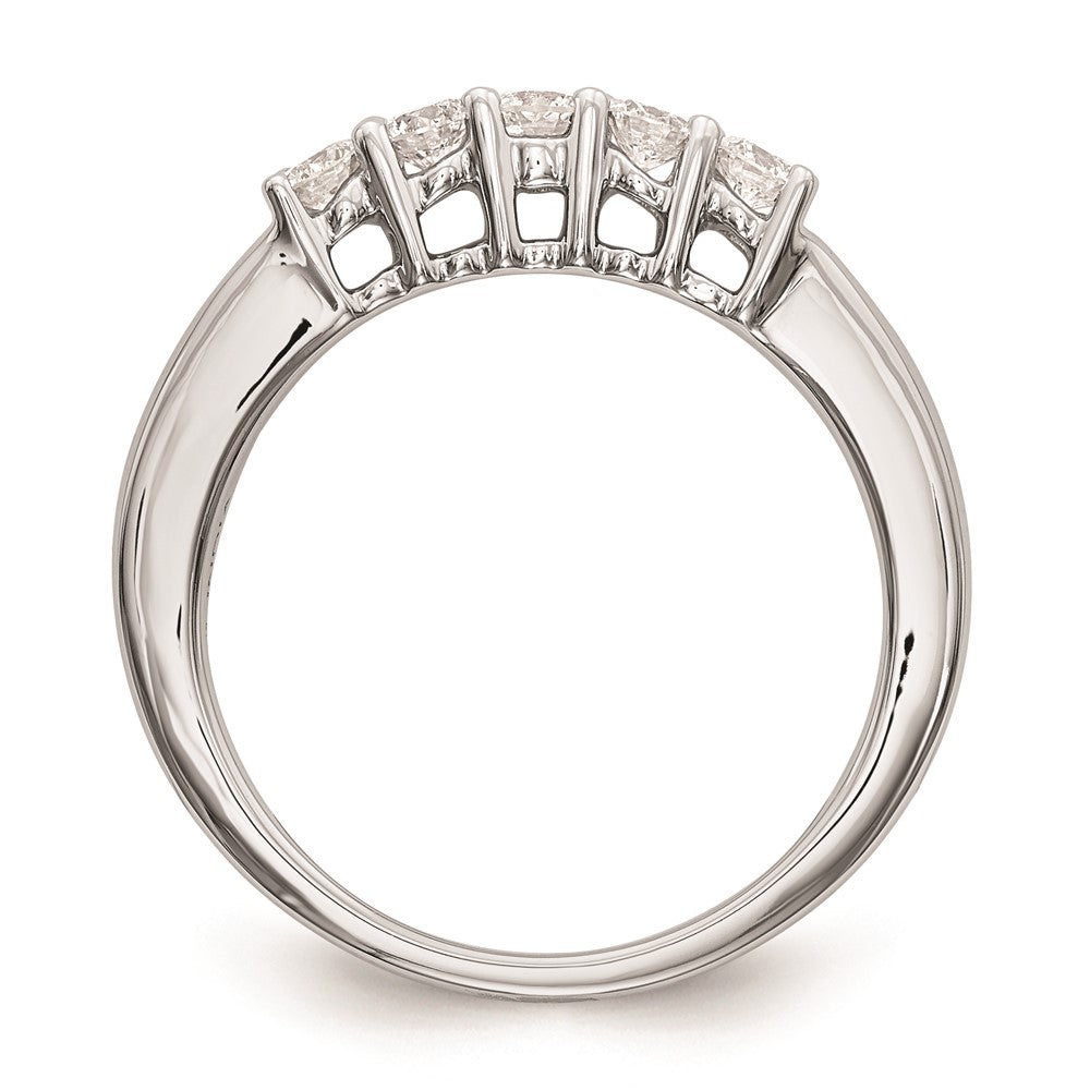 14K White Gold Real Diamond Wedding Band