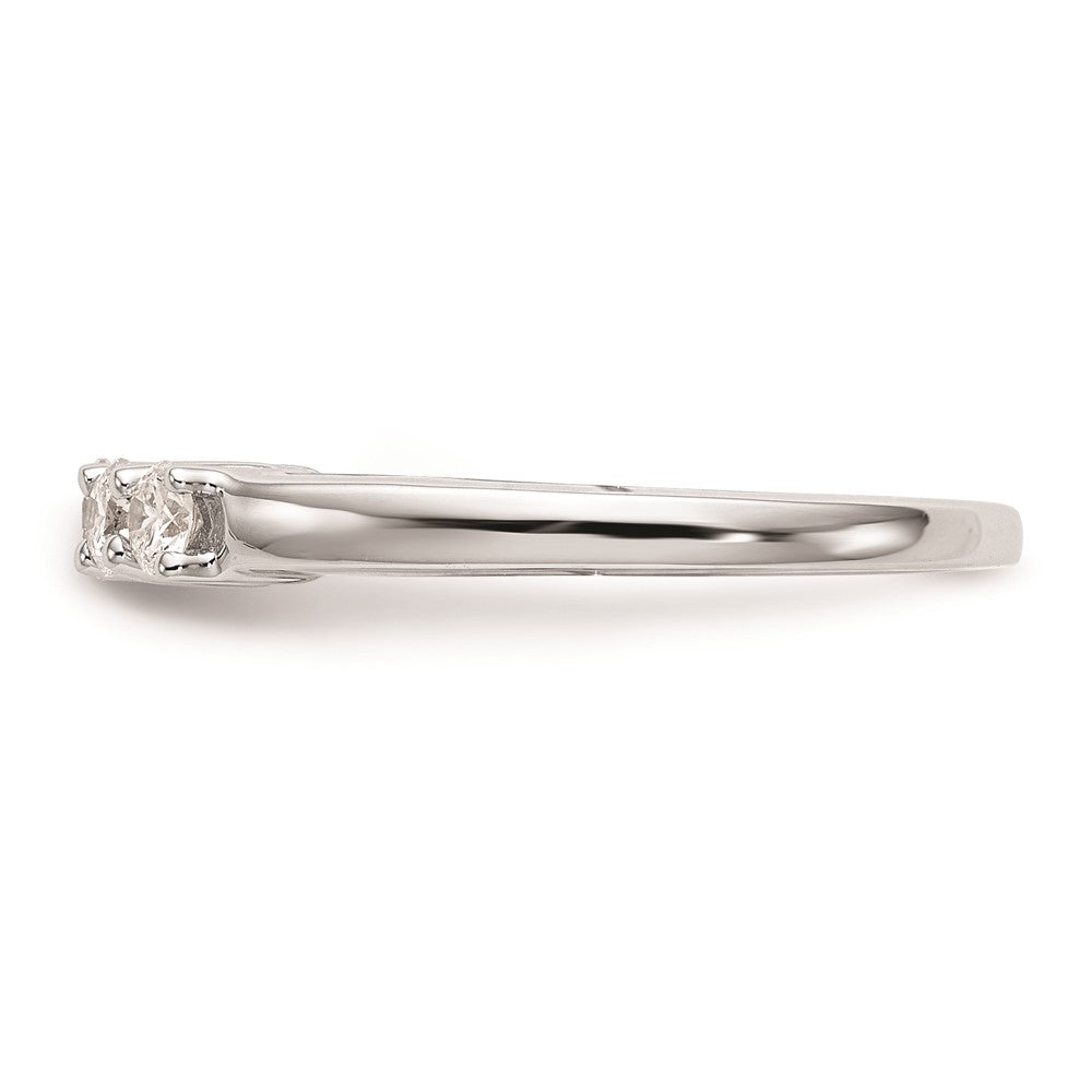 14K White Gold Real Diamond Wedding Band