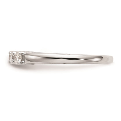 14K White Gold Real Diamond Wedding Band