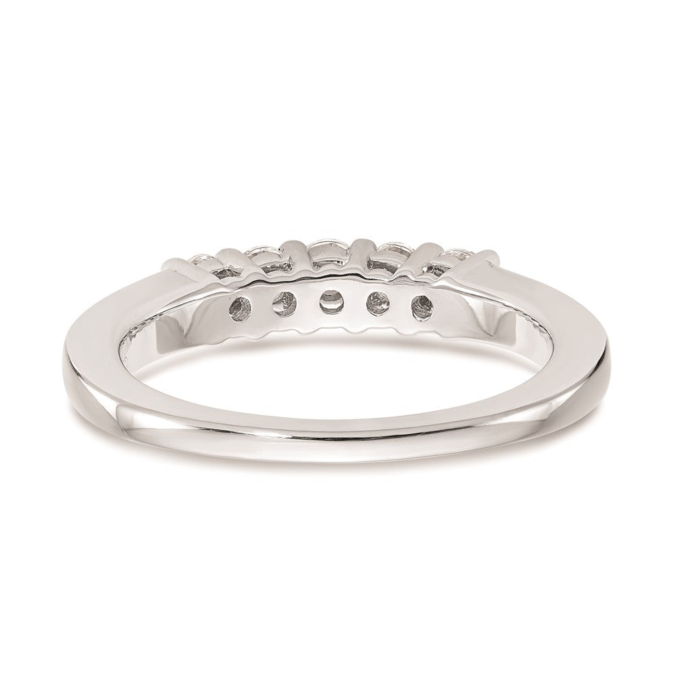 14K White Gold Real Diamond Wedding Band