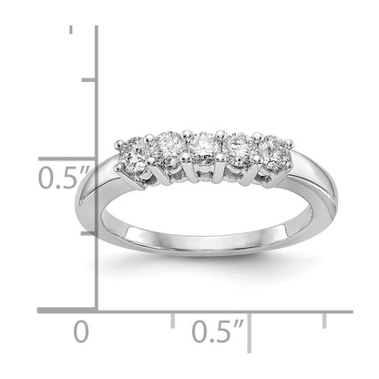14K White Gold Real Diamond Wedding Band