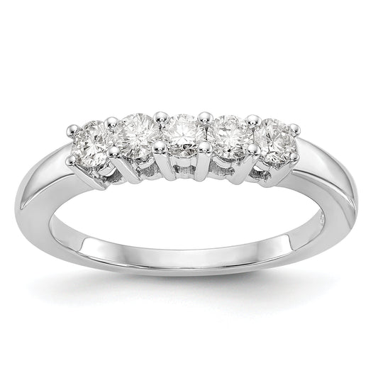 0.50ct. CZ Solid Real 14K White Gold Wedding Wedding Band Ring
