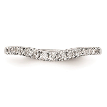 14K White Gold Real Diamond Wedding Band