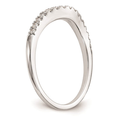 14K White Gold Real Diamond Wedding Band