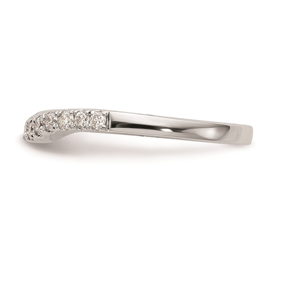 14K White Gold Real Diamond Wedding Band