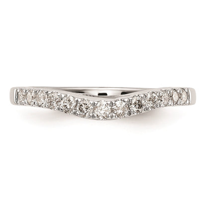 14K White Gold Real Diamond Wedding Band