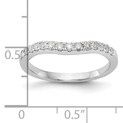 0.33ct. CZ Solid Real 14K White Gold Wedding Wedding Band Ring