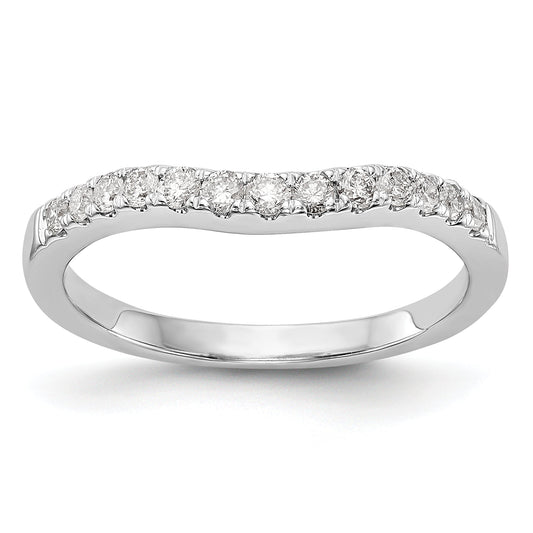 0.33ct. CZ Solid Real 14K White Gold Wedding Wedding Band Ring