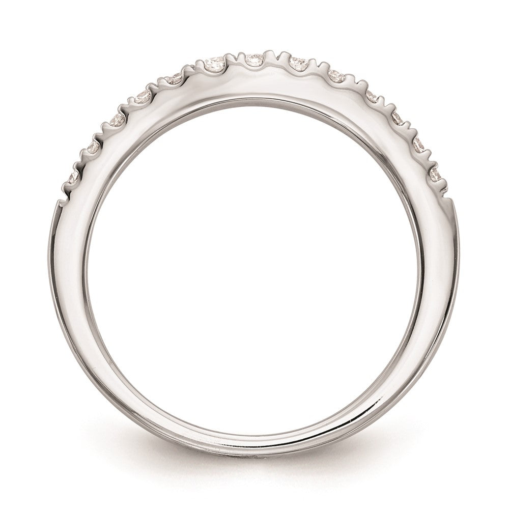 14K White Gold Real Diamond Wedding Band