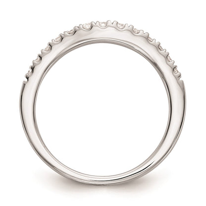 14K White Gold Real Diamond Wedding Band