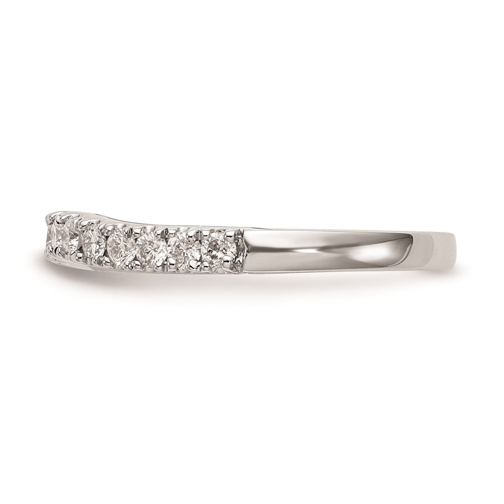 14K White Gold Real Diamond Wedding Band